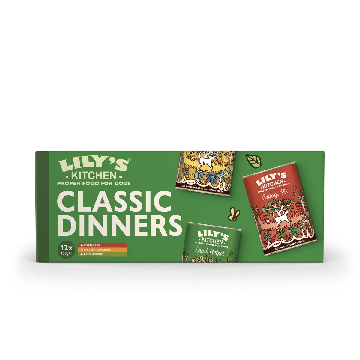 Lily's Kitchen Natural Adult Dog Food Wet Trays - Classic Dinners Multipack - Chicken, Lamb & Beef - Complete Meal Recipes (6 Trays x 150g)