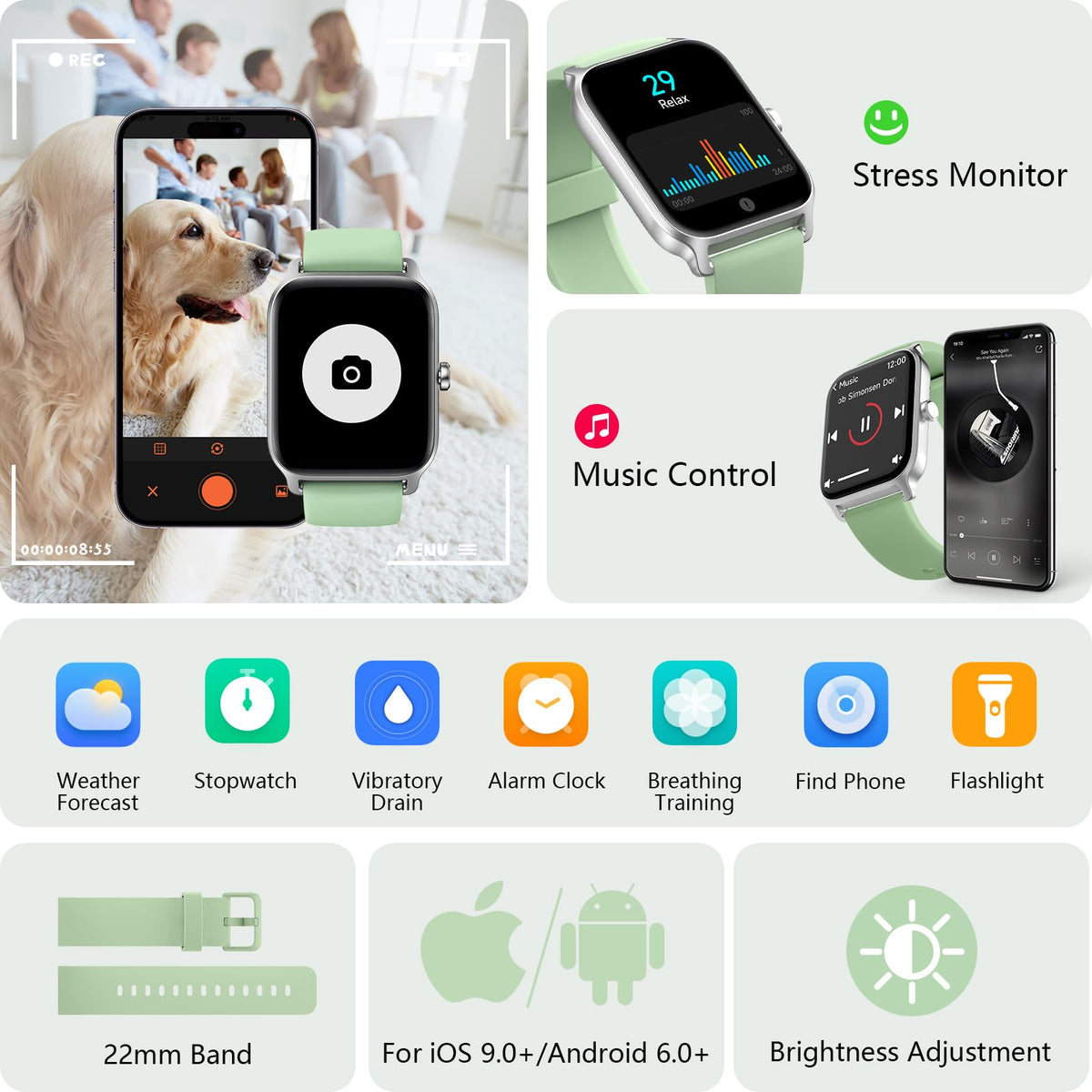 Smart Watch for Women, Answer/Make Calls, Alexa Built-in, [1.8"HD Screen] Smart Watches for Women iPhone/Samsung/Android, Fitness Watch with Heart Rate Sleep SpO2 Monitor,IP68 Waterproof, 100+ Sports