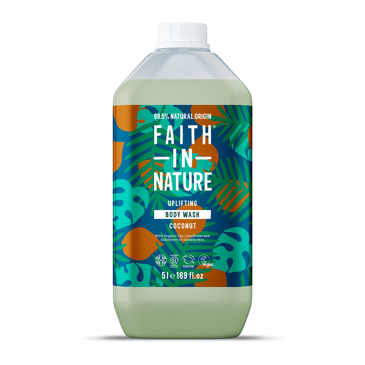 Faith In Nature Natural Fragrance Free Body Wash, Sensitive, Vegan and Cruelty Free, No SLS or Parabens, 400 ml