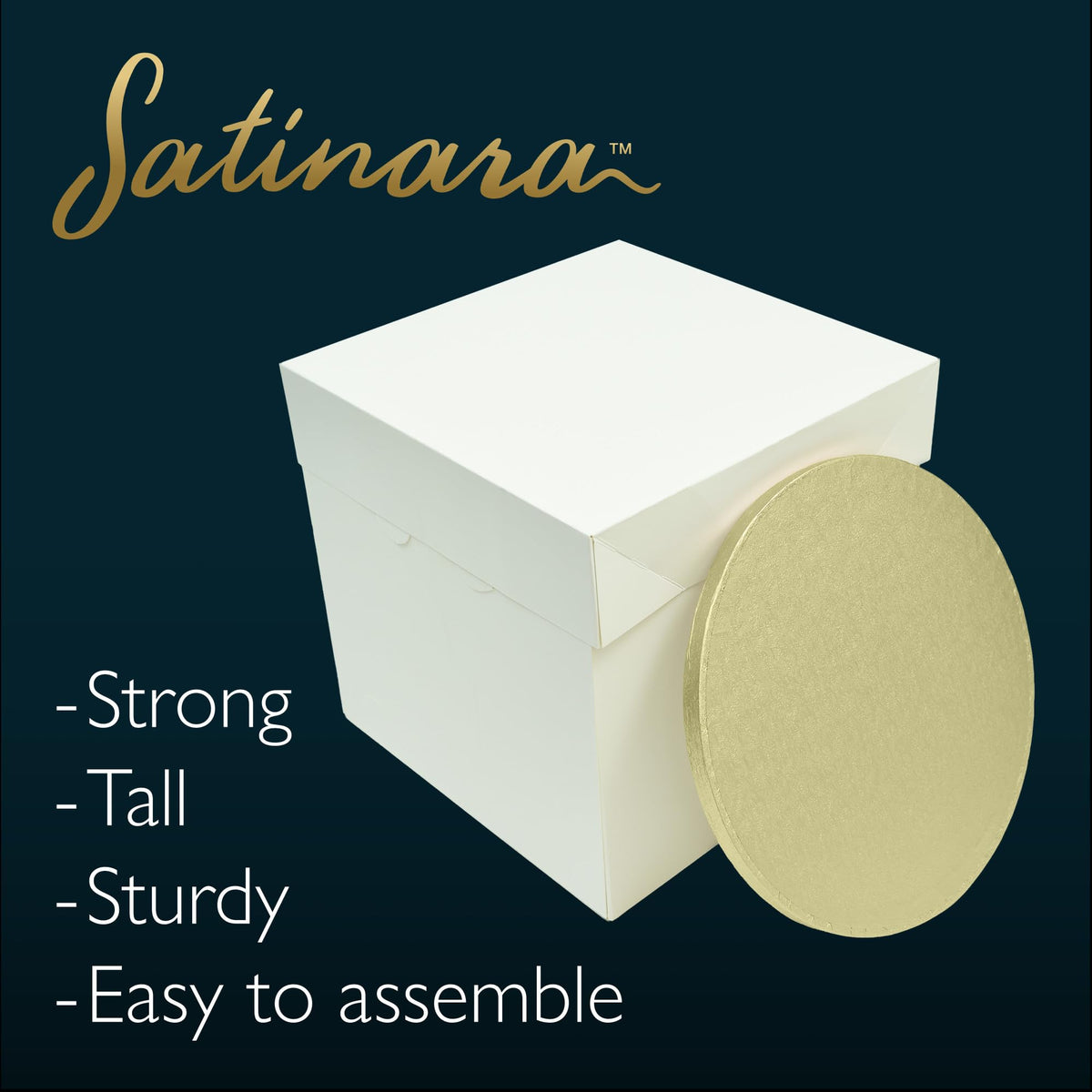 Satinara 12" (30.5cm) Pale Gold Board & Extra Tall Box Set