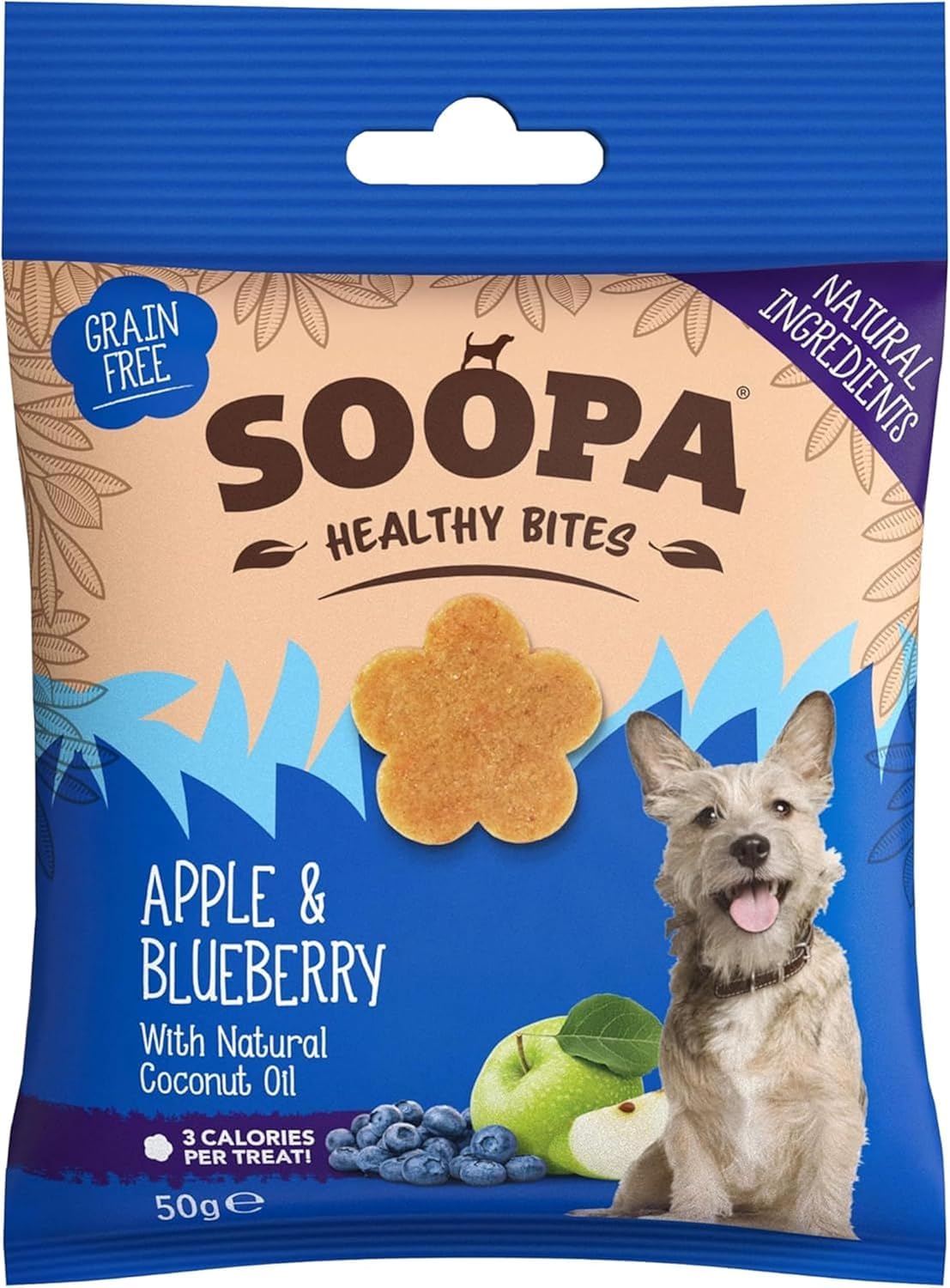 Soopa Strawberry Dog-Quiri Healthy Bites, Dog Training Treats, 50 g, 1-Pack