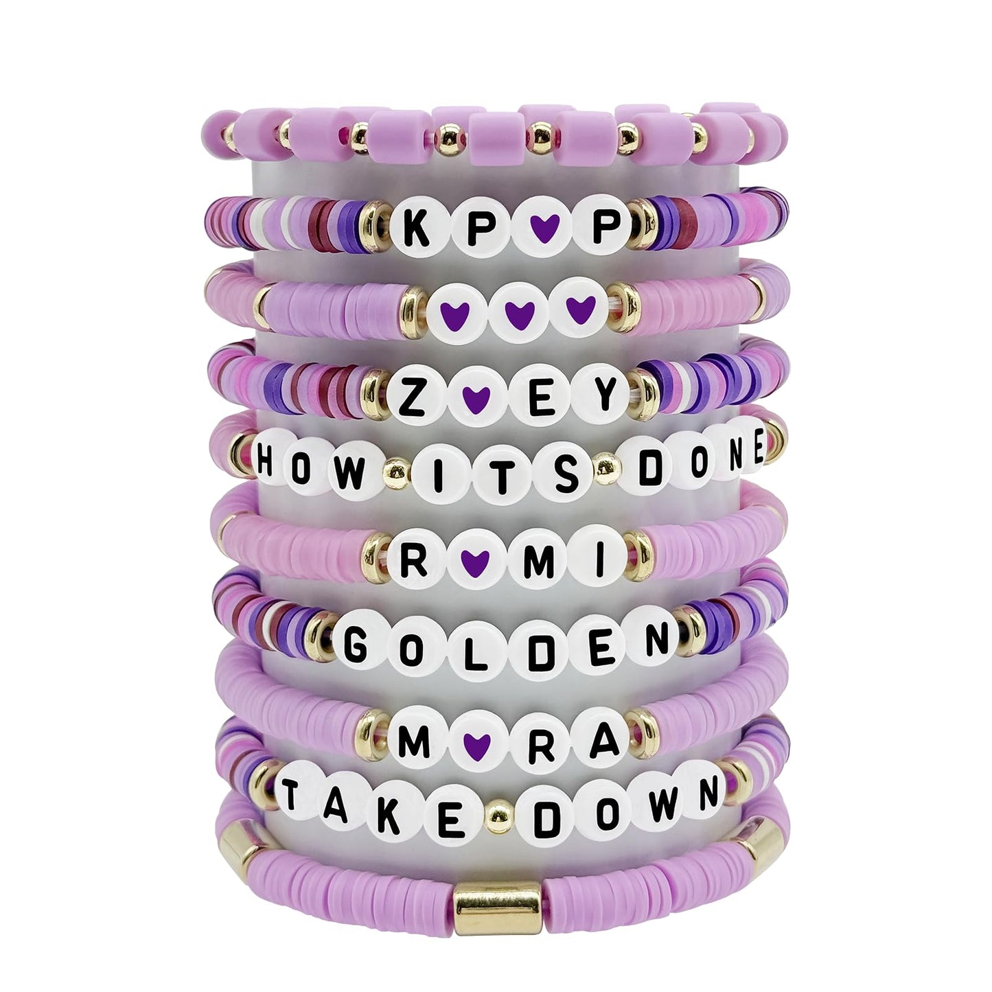 For Grils Bracelet Korea-pop DemOn Friendship Merch Bracelets Stackable Stretch Hunters Singer Inspired Letter Bracelets for Girls Women Fans Valentine's Day Birthday Easter Gifts