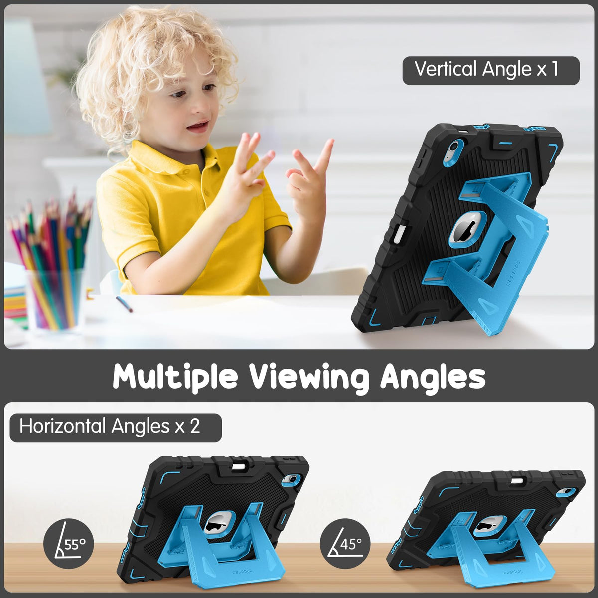 FINTIE Kid-Friendly Case for iPad (A16) 11th Gen 11 Inch, iPad 10th Gen