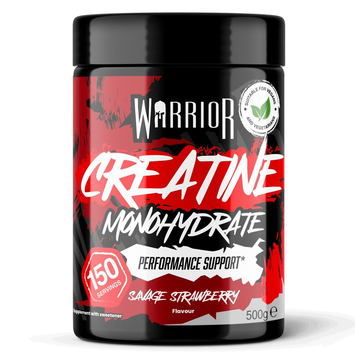 Warrior Creatine Monohydrate Powder 500g Pure Micronised (166 Servings)