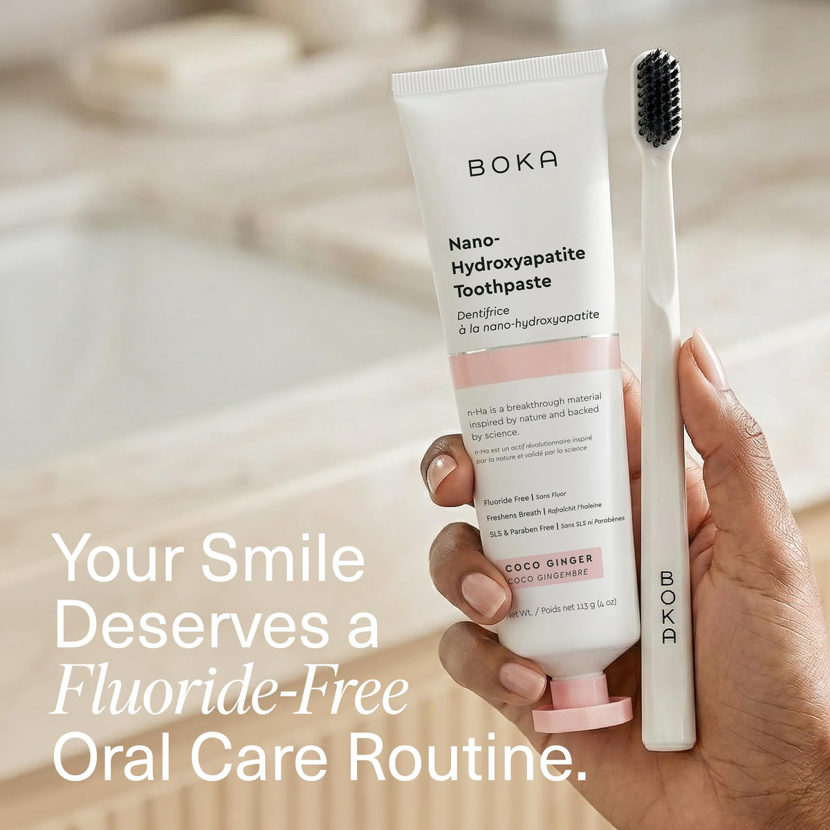 Boka Toothpaste - Fluoride Free Toothpaste, Nano Hydroxyapatite Toothpaste
