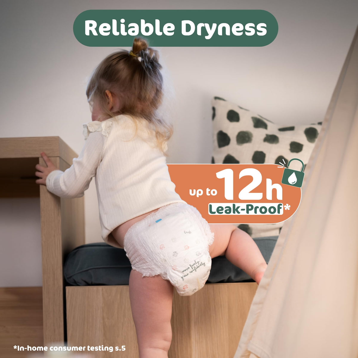 Naty FreeMovers Nappy Pants, Size 6 (16+kg), 18 Count