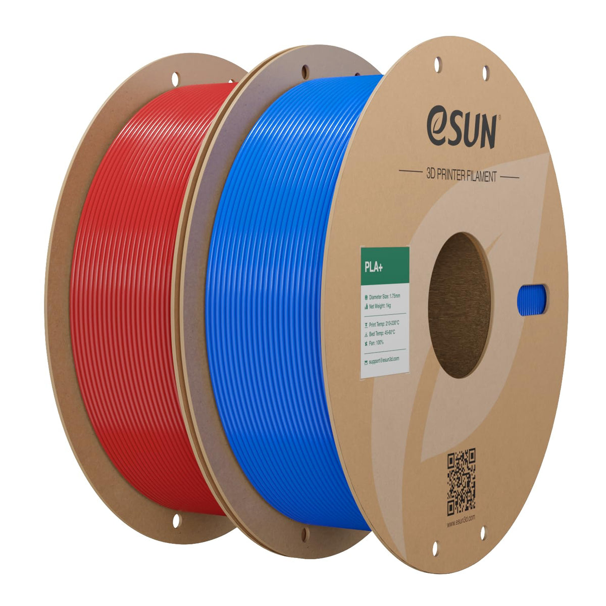 eSUN PLA+ 3D Printing Filament 1KG(2.2lbs), Enhanced Toughness, Cold White
