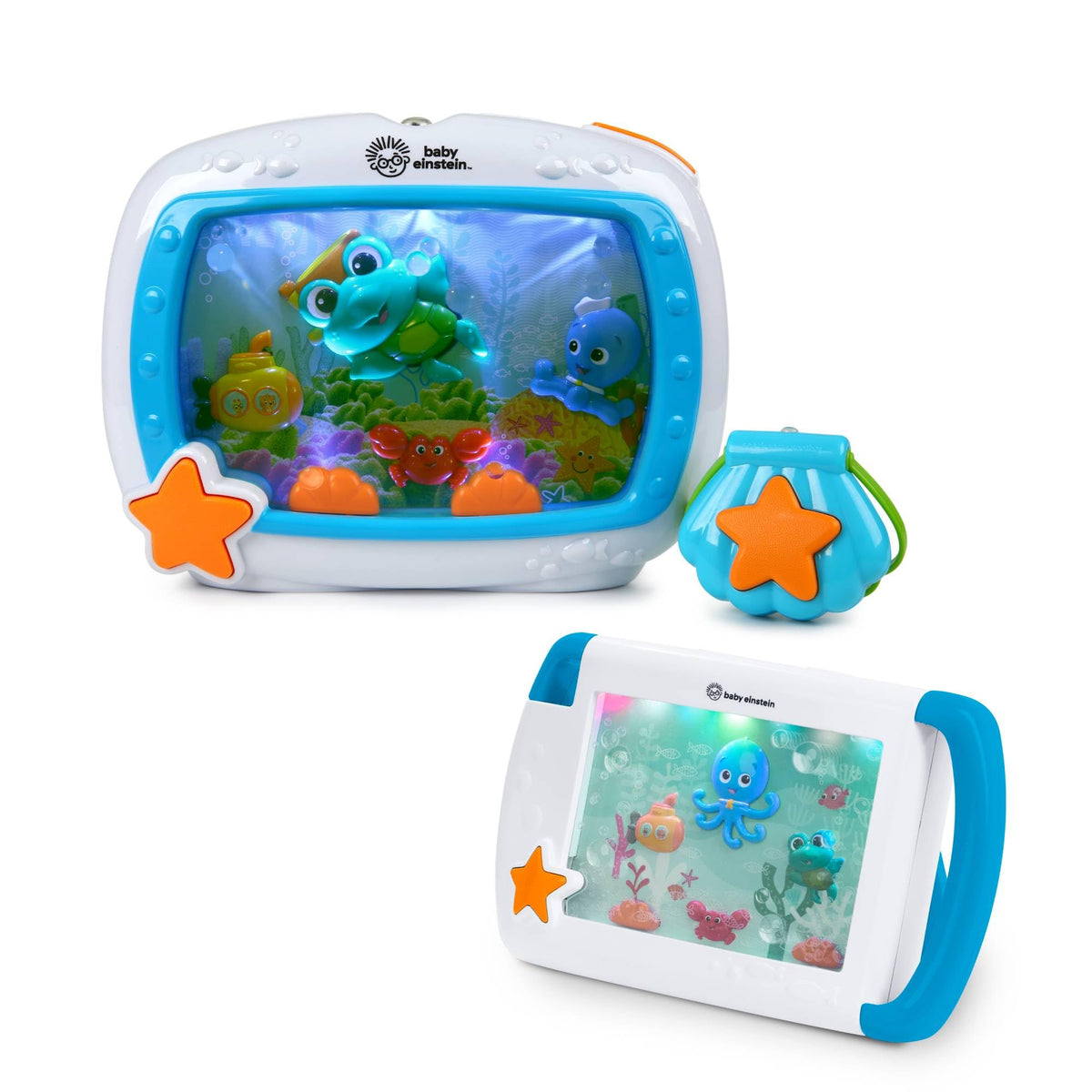 Baby Einstein Sea Dreams Soother, Crib Toy with Remote, Baby Sleep Aid, Calming Lights & Melodies, Newborn and Up