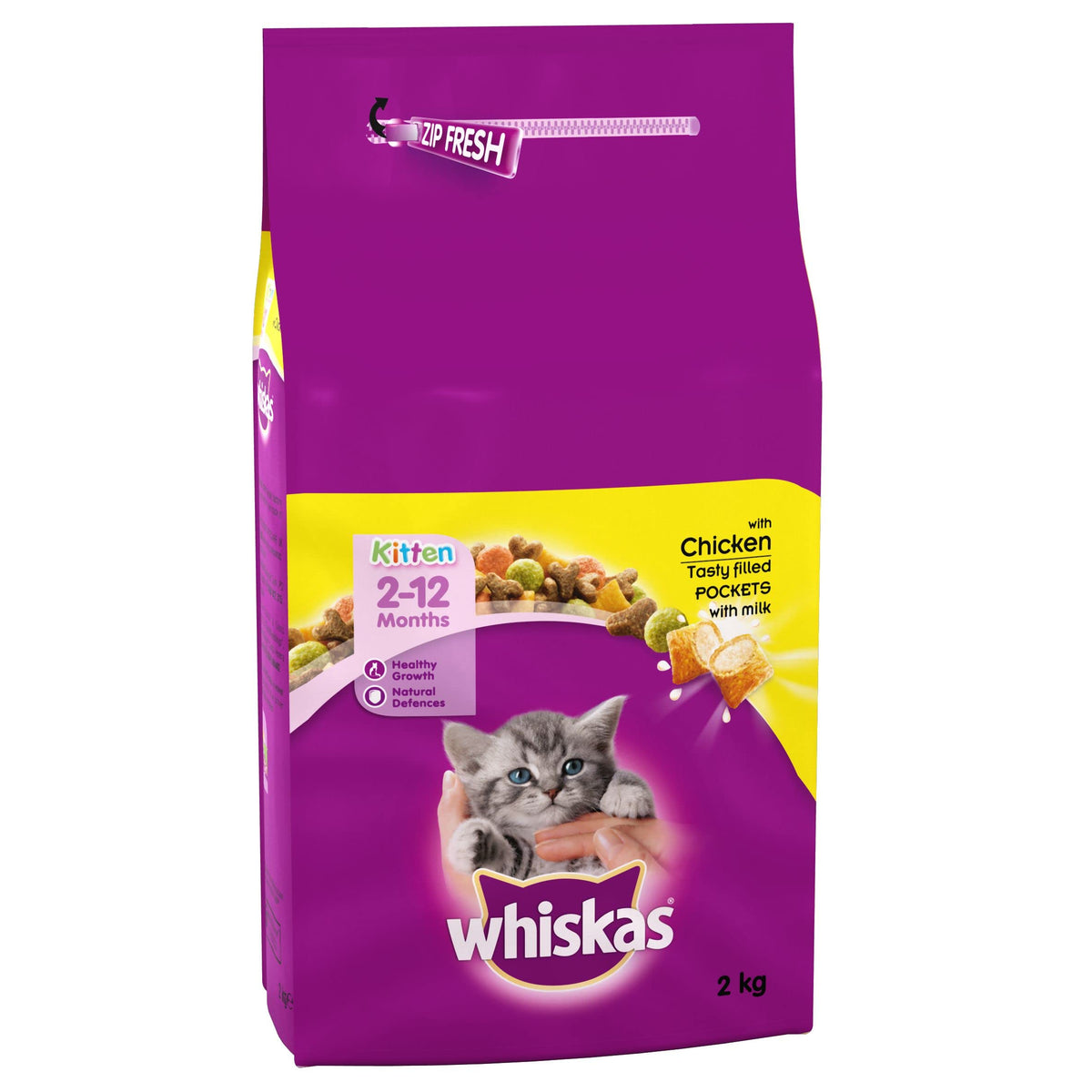 Whiskas Junior Chicken 7 kg Bag, Kitten Cat Dry Food - Pack May Vary