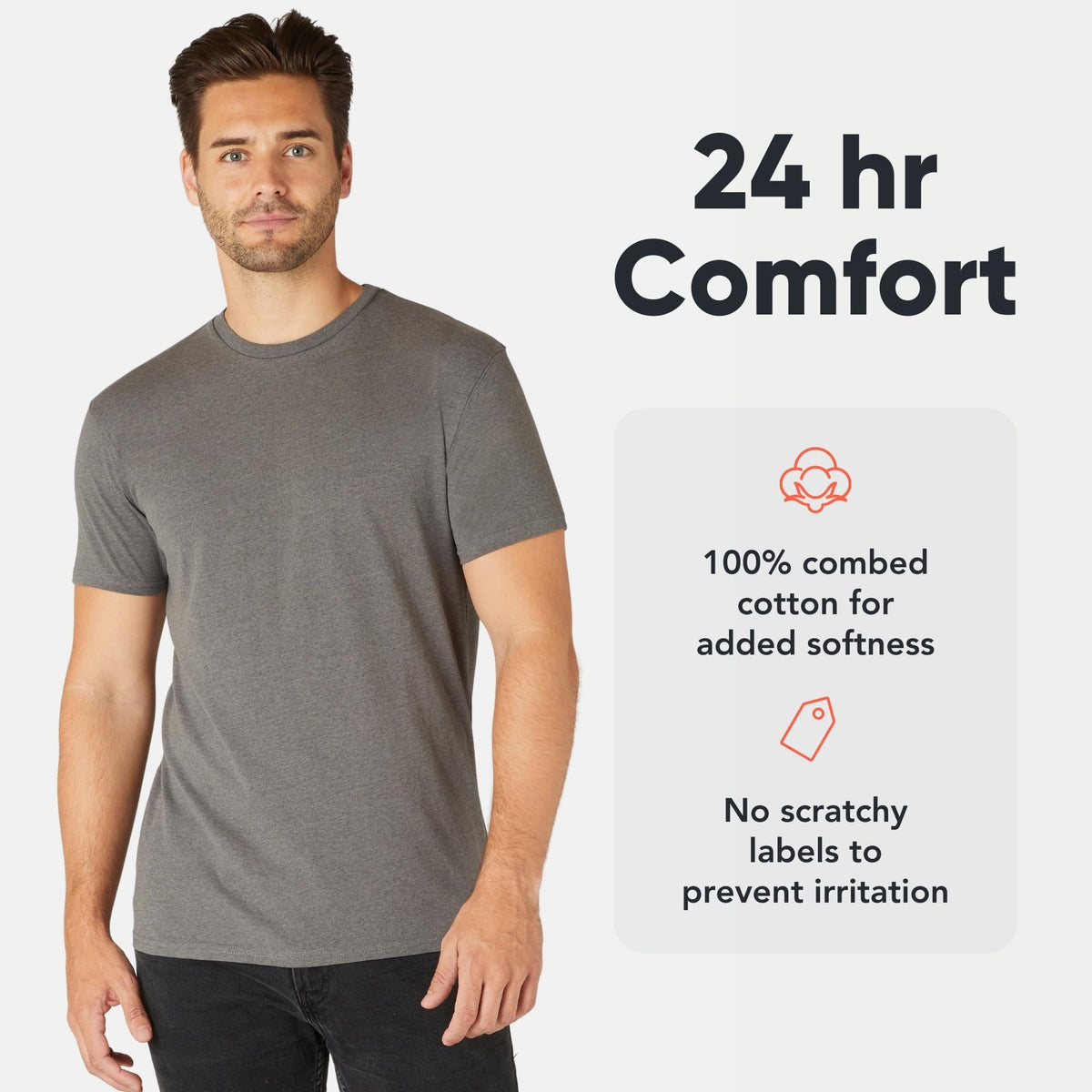 FM London 3/5 Pack Mens T Shirt, Premium Weight, 100% Cotton & Super Soft
