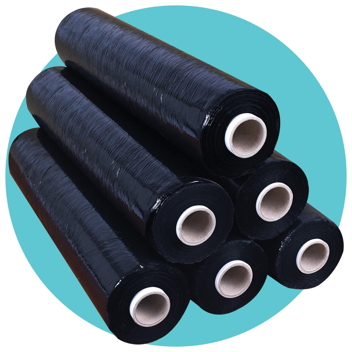 Triplast Pallet Stretch Shrink Wrap Roll (400mm x 250m) - Pick Qty & Colour - Heavy Duty Pallet Wrap, Industrial Stretch Wrap, Packaging Cling Film, Strong Plastic Wrap, Luggage Wrap (Black, 1 Roll)