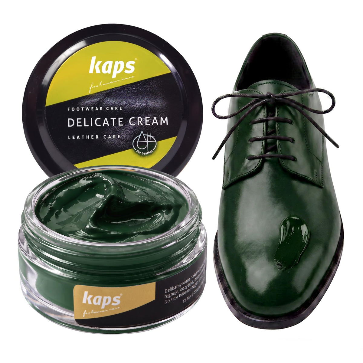 Leather Shoe Cream Polish & Conditioner, Kaps 50ml