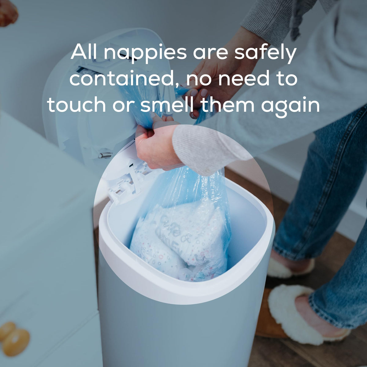 Angelcare Octagonal Refill, 6 Pack, for Classic XL Nappy Bin
