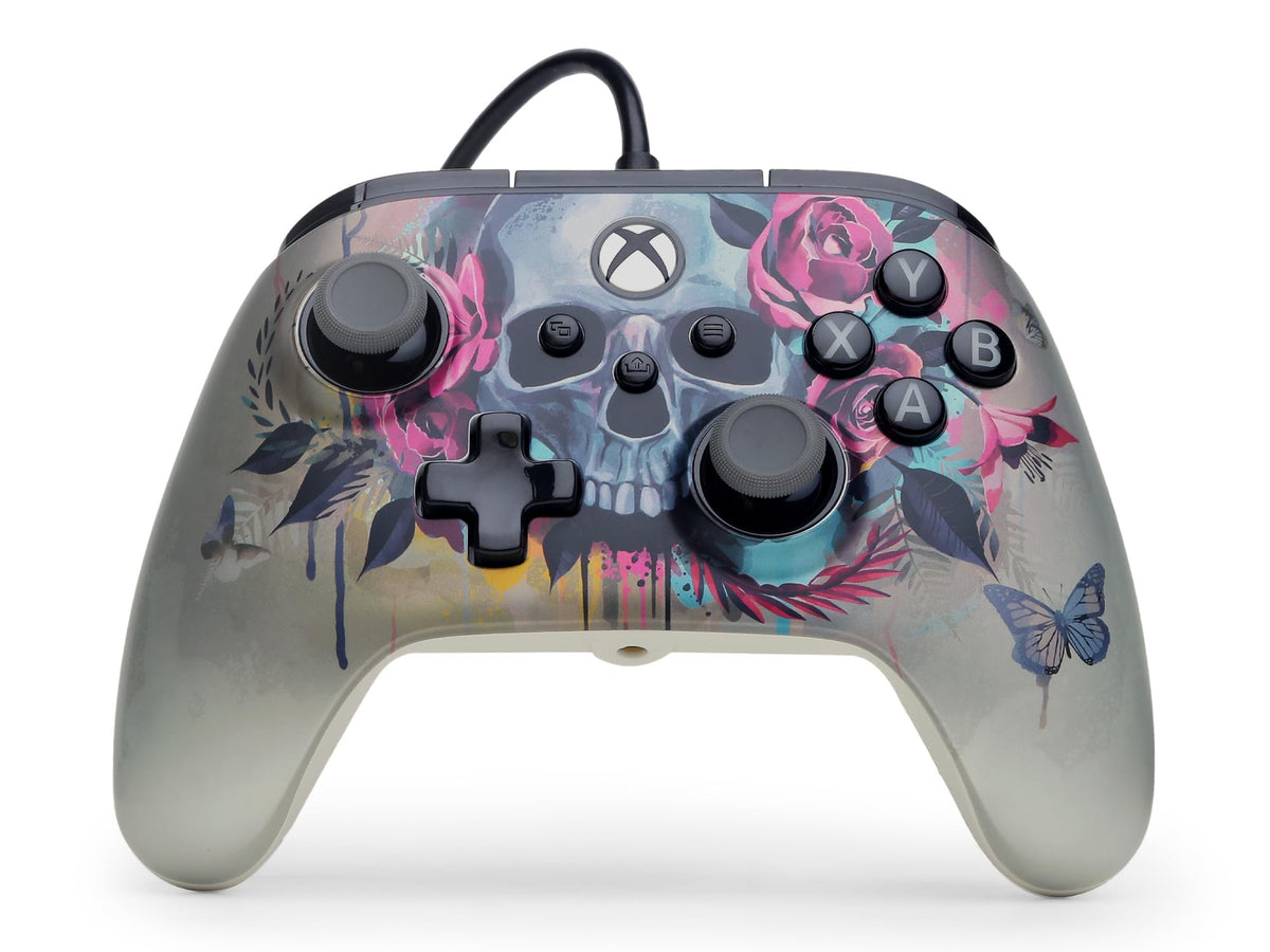 PowerA Advantage Plus Wired Controller for Xbox Series X|S - Moonlit Palms, officially licensed, adjustable height thumbsticks, hall effect, mappable buttons, works with Xbox One and Windows 10/11 PC