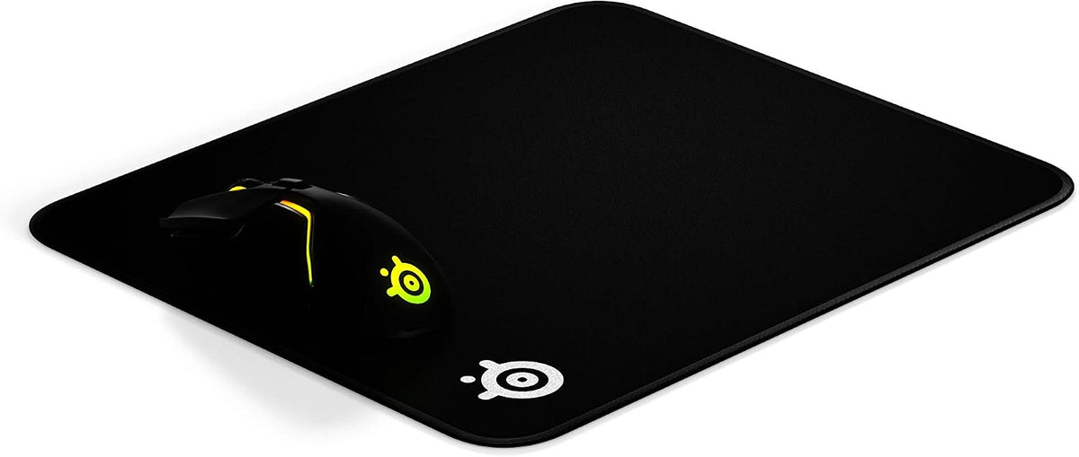 SteelSeries QcK Edge Cloth Gaming Mouse Pad - Never-fray Stitched Edges - Optimized For Gaming Sensors - Size L (450 x 400 x 2mm) - Black