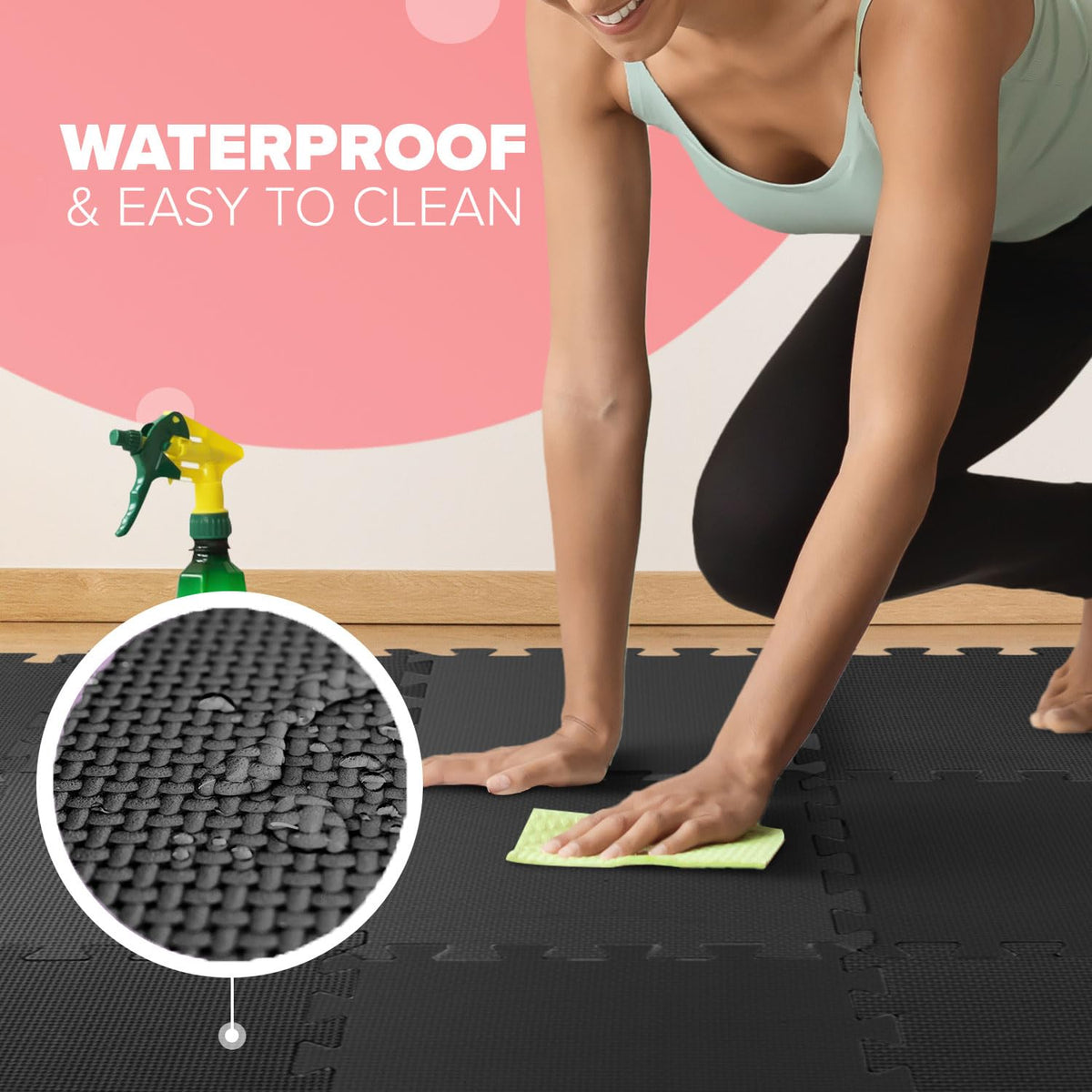 kidoola Foam Baby Play Mat (29x29cm) – Thick & Soft EVA Foam Interlocking Floor Tile Matting for Children – Large Multi Colour, Safe & Comfortable 7mm Thick Play Flooring (9pc)