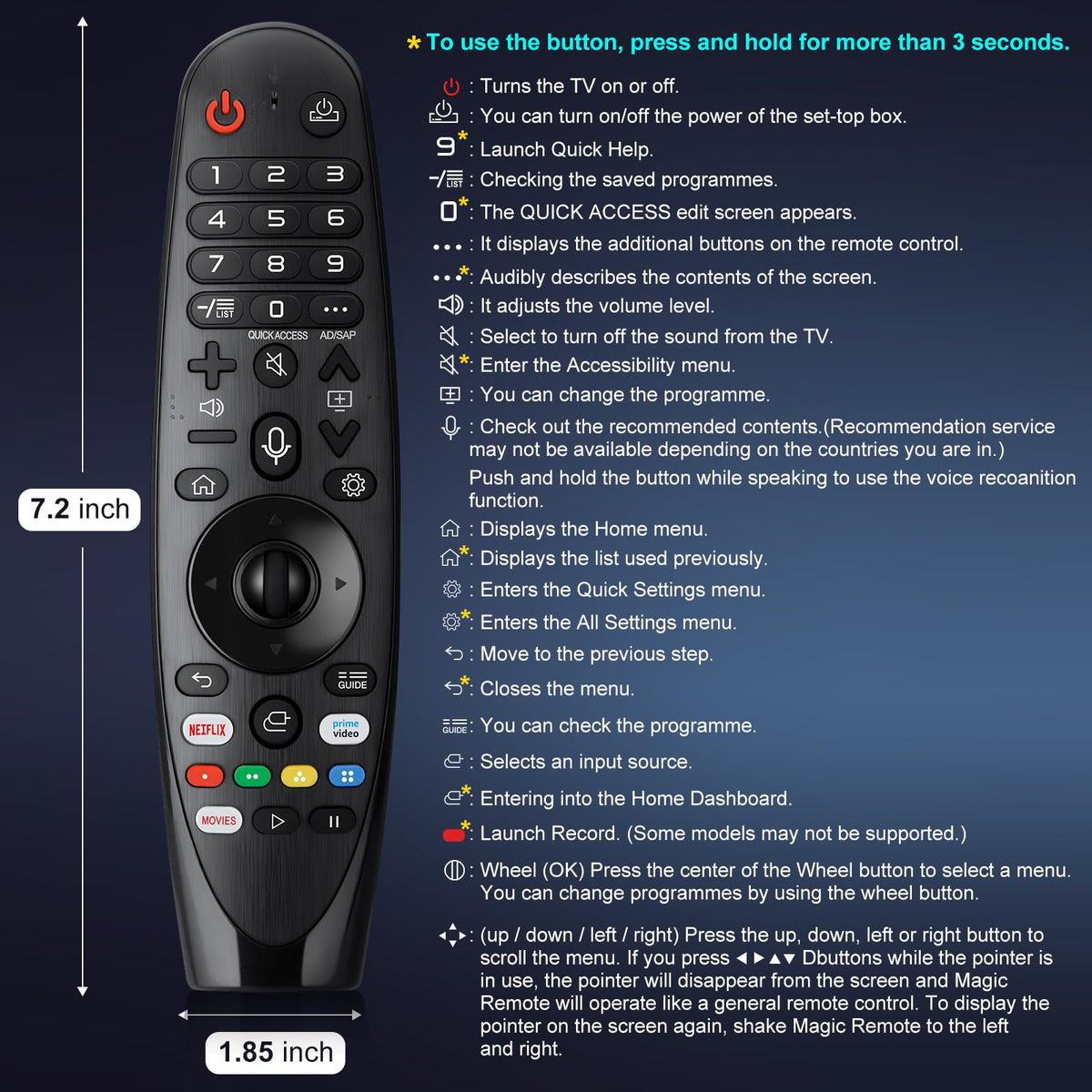 Universal-for-Samsung-Smart-TV-Remote, for Samsung Curved Qled Frame 4K TV