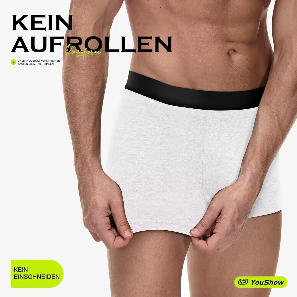 YouShow Mens Boxers 6/12 Pack Mens Underwear Hipsters Cotton Pants Trunks