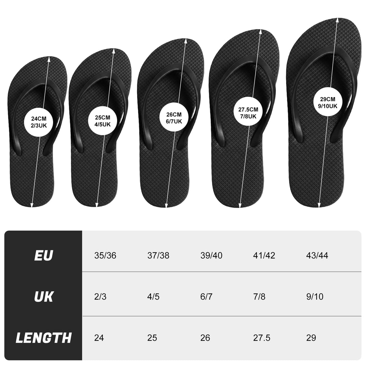 Women's Non-Slip Flip Flops Ultra Lightweight Basic Thongs Rubber Soft Slide Slip-on Shoes Beach Pool Shower Sandals