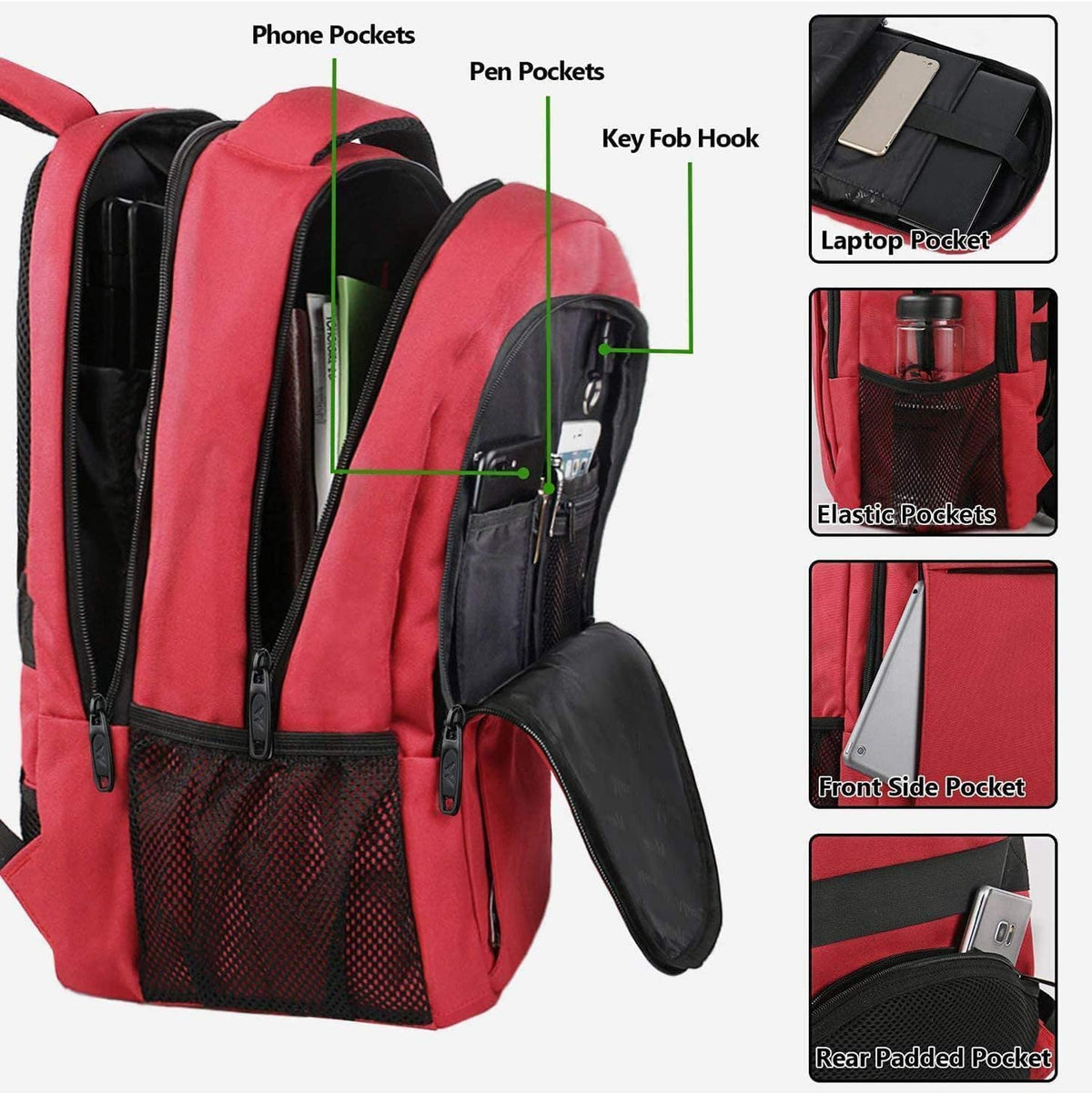 MATEIN Travel Laptop Backpack, Work Bag Laptop Bag, Rucksack for Men Work