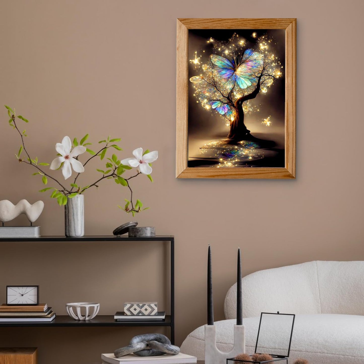 VARHHUXHA 5D Diamond Art Painting Kits for Adults, Cow and Flower Full Drill Crystal Art Kits for Adults, DIY Cross Stitch Arts Crafts Pictures Embroidery Kit for Beginner Home Wall Decor 30x40