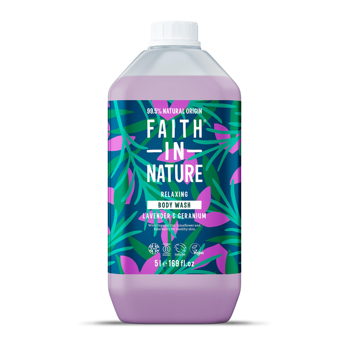Faith In Nature Natural Fragrance Free Body Wash, Sensitive, Vegan and Cruelty Free, No SLS or Parabens, 400 ml