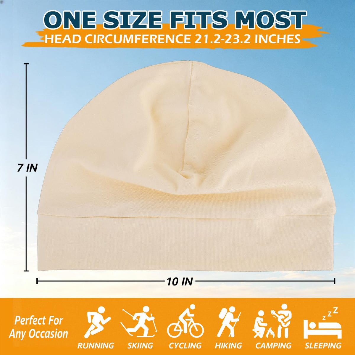 EINSKEY 100% Cotton Skull Caps for Men, Multipurpose Daily Wear Beanie Hat