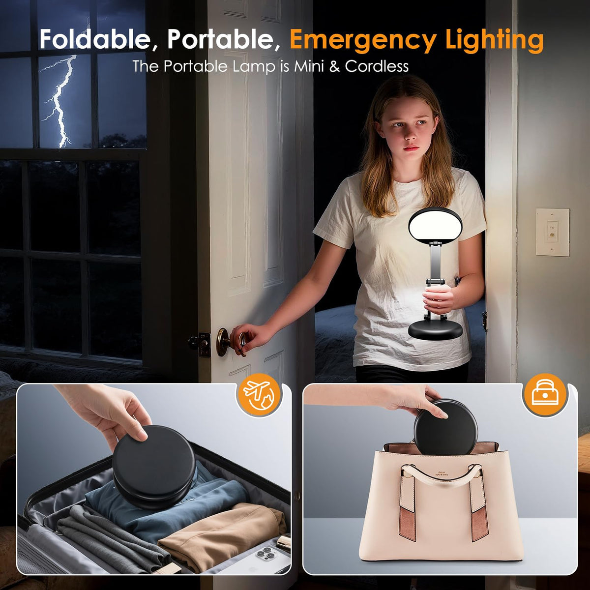 One Fire Rechargeable lamp, Portable Light, Reading Light,Long Battery Life