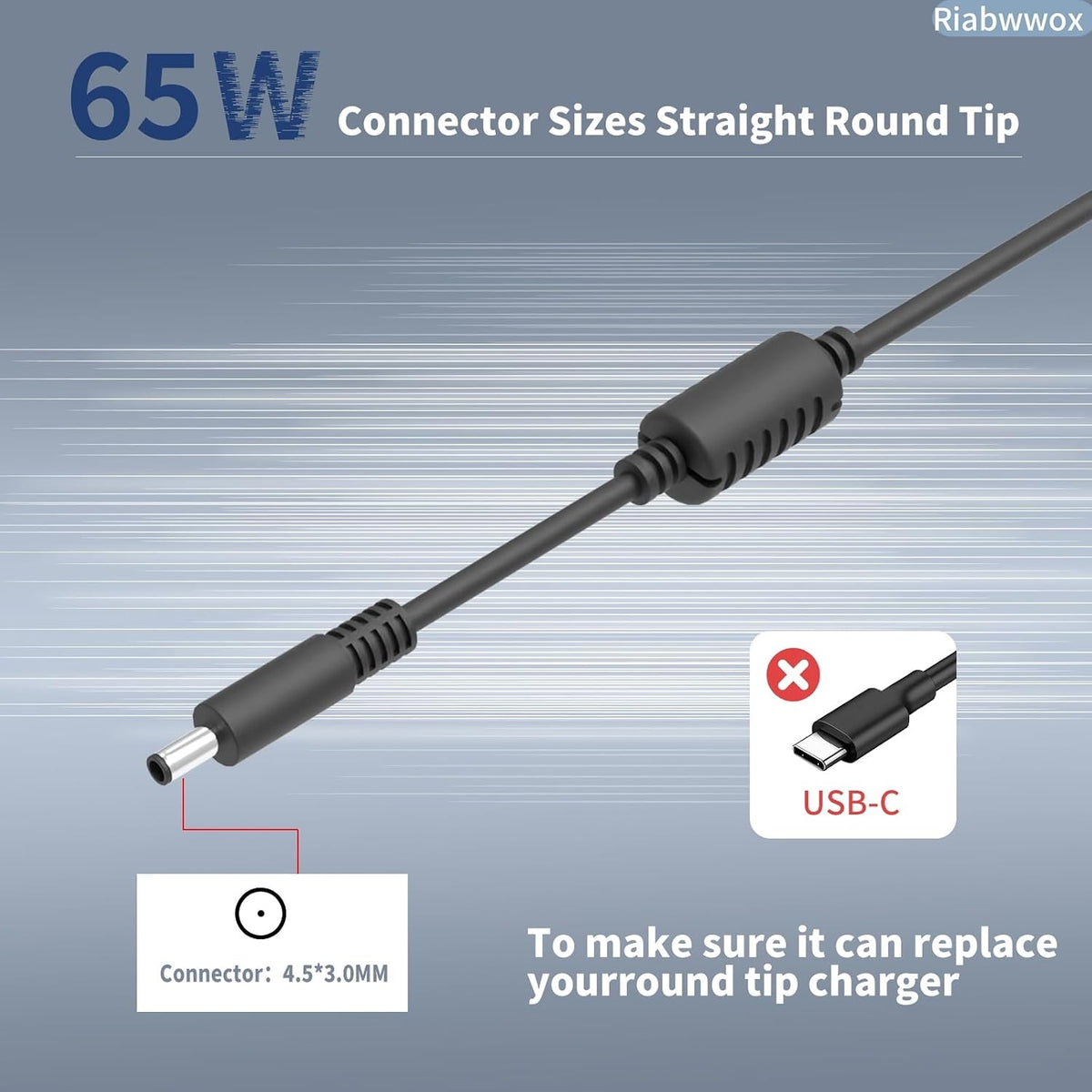 4.5 X 3mm 65W Laptop Charger Compatible with Dell Inspiron 15