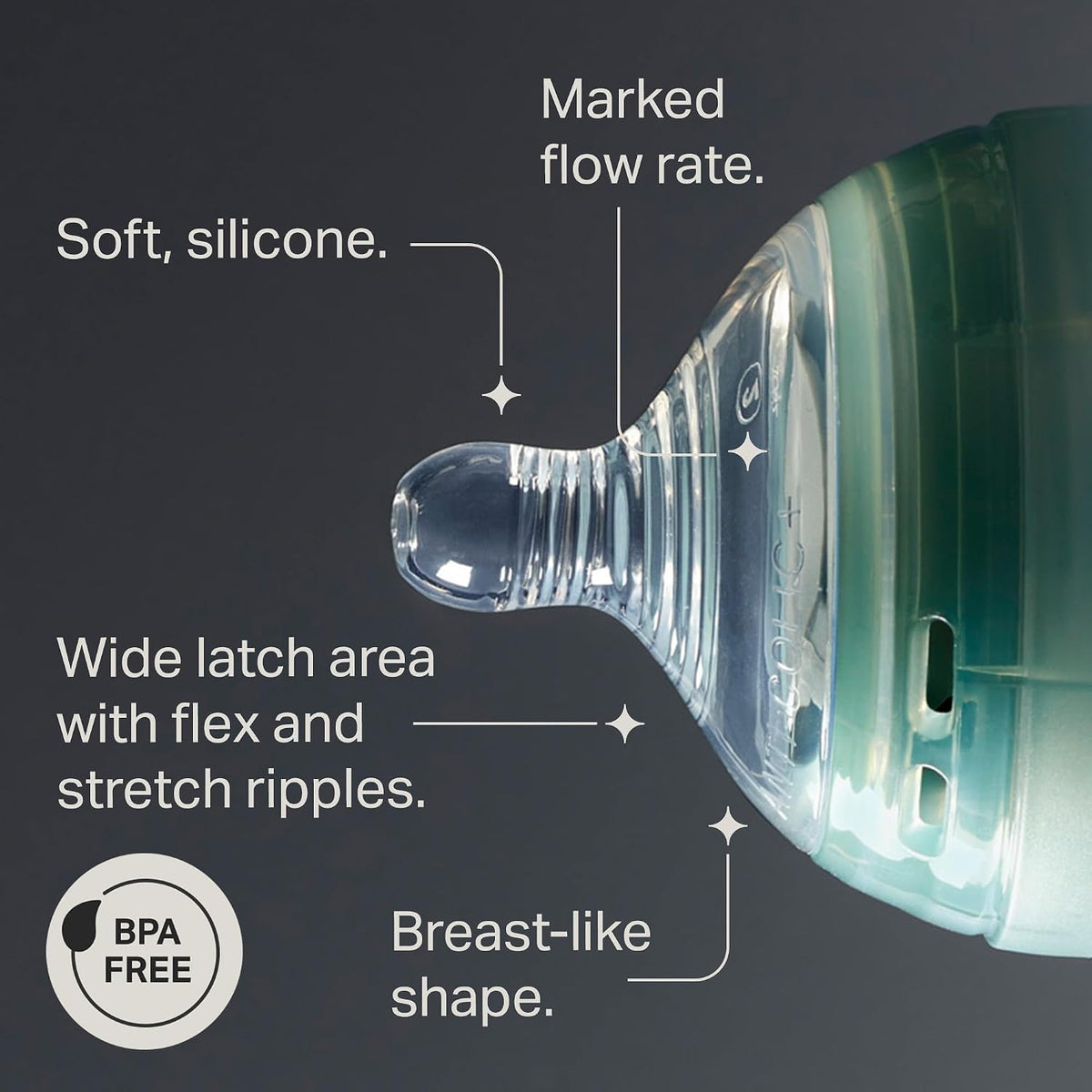 Tommee Tippee Advanced Anti-Colic Baby Bottle Teats Fast Flow 6m+