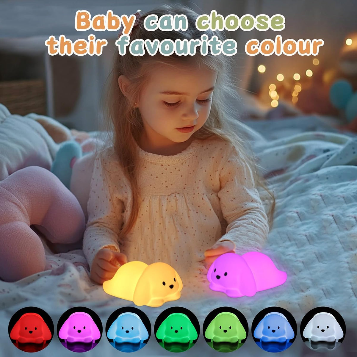 ZKLiLi Cat Night Light for Kids,Cute Night Lamp for Nursery,Squishy Silicone Touch Lights Portable, Gift for Birthday and Christmas for Kids Baby Children (Battery Cat)