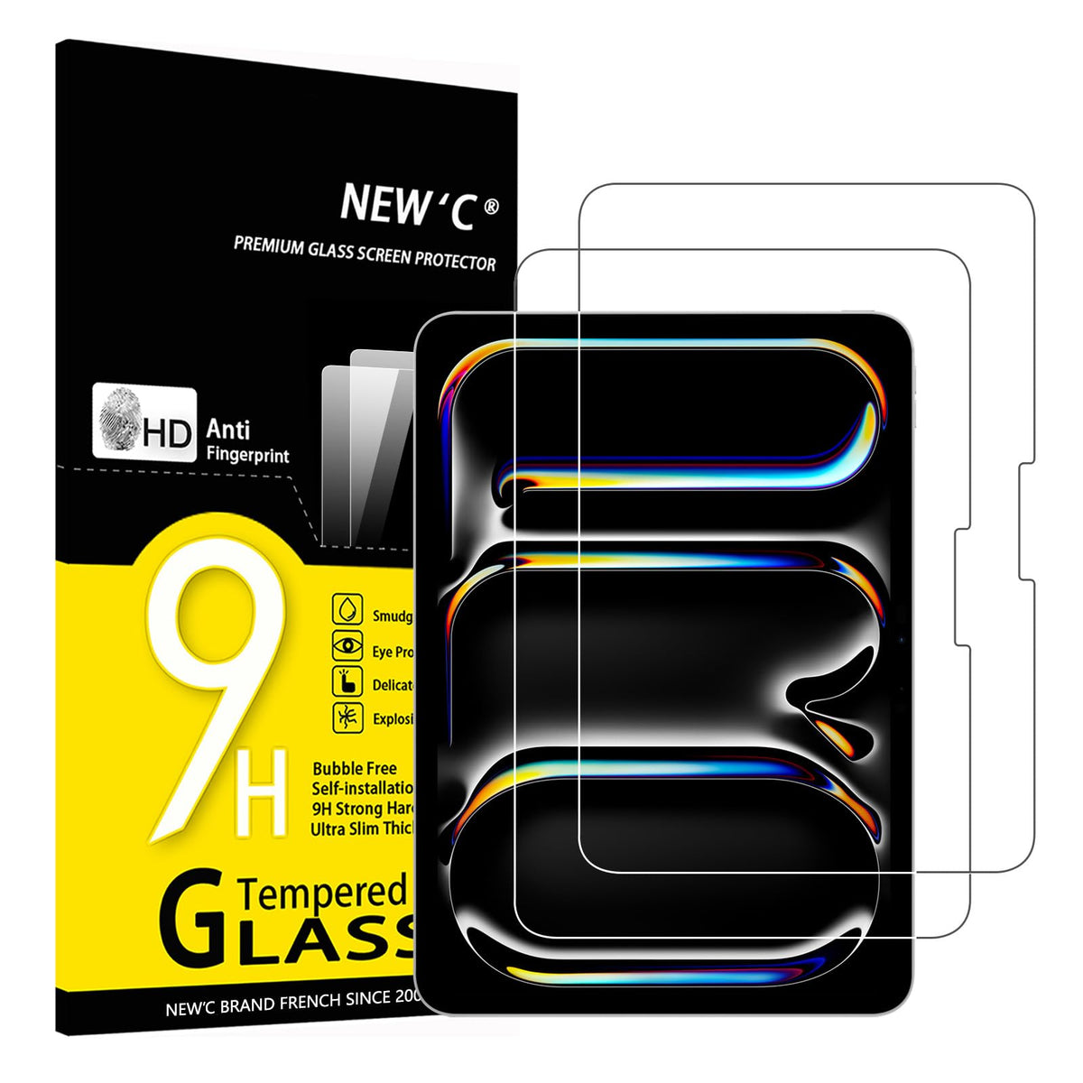 NEW'C for iPad Air 5/4, iPad Pro 11-inch Screen Protector Tempered Glass