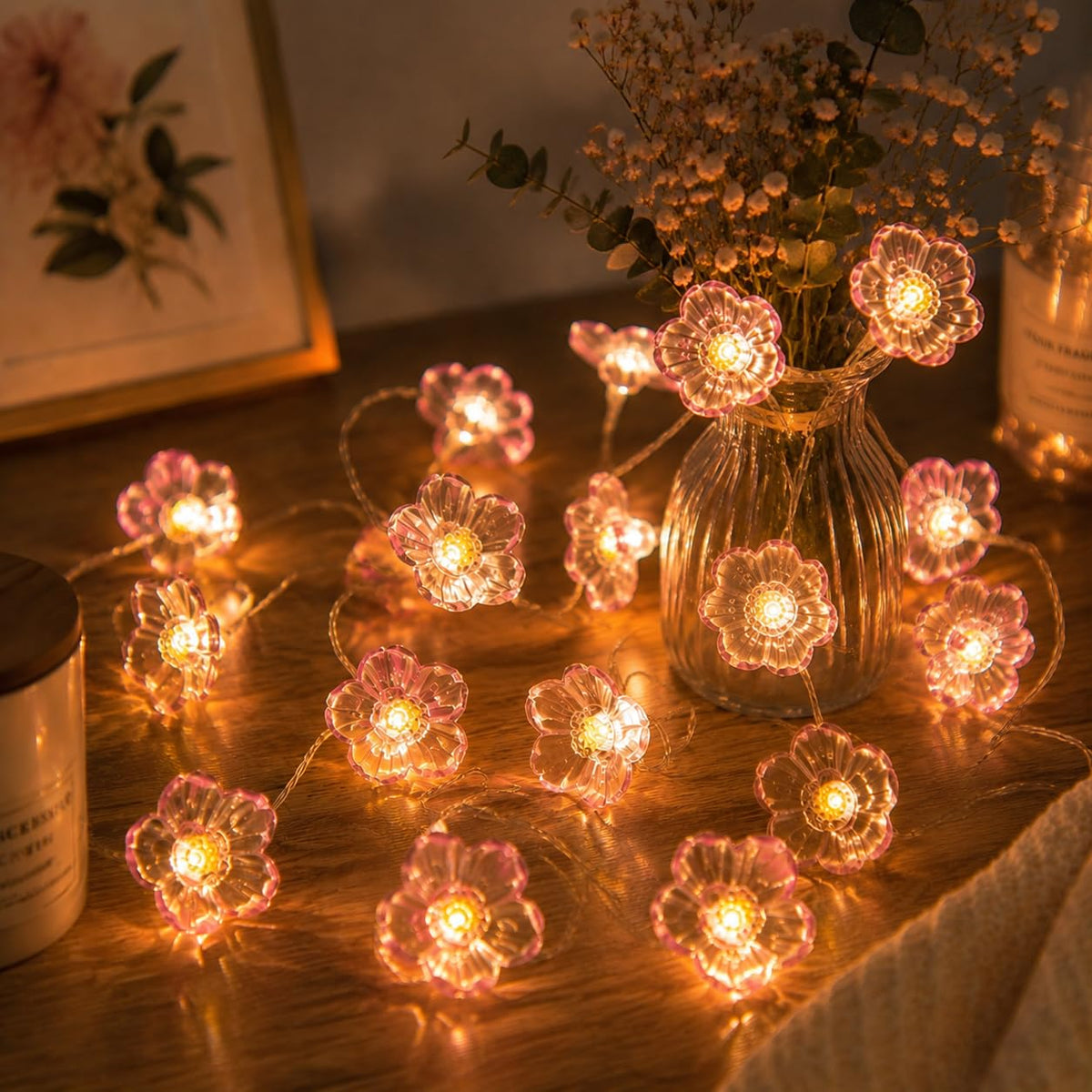 Fulighture Fairy Lights Battery Operated: 5m 16ft 40LED Snowflake