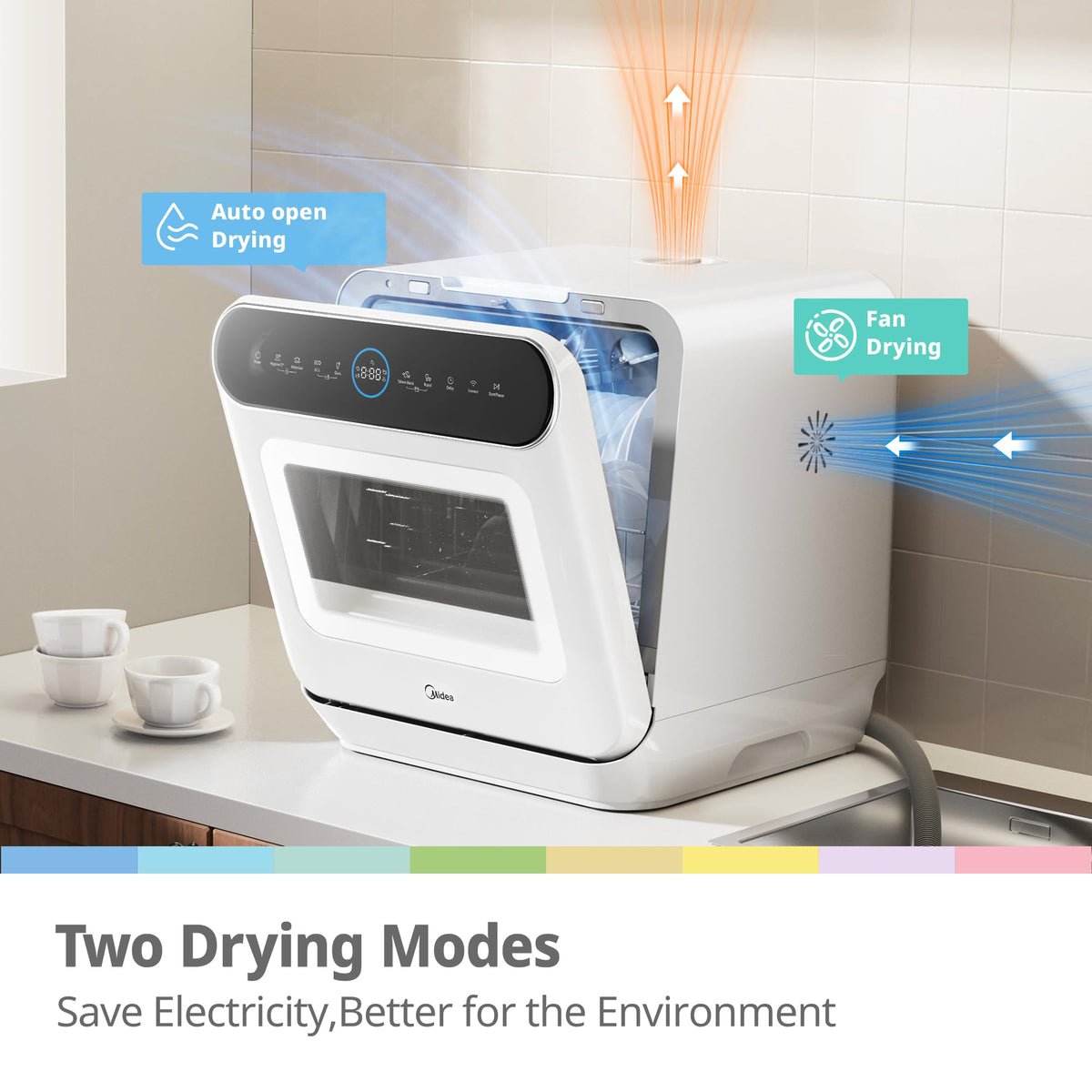 COMFEE' Table Top Dishwasher, No Plumbing Needed, for Singles & Couples