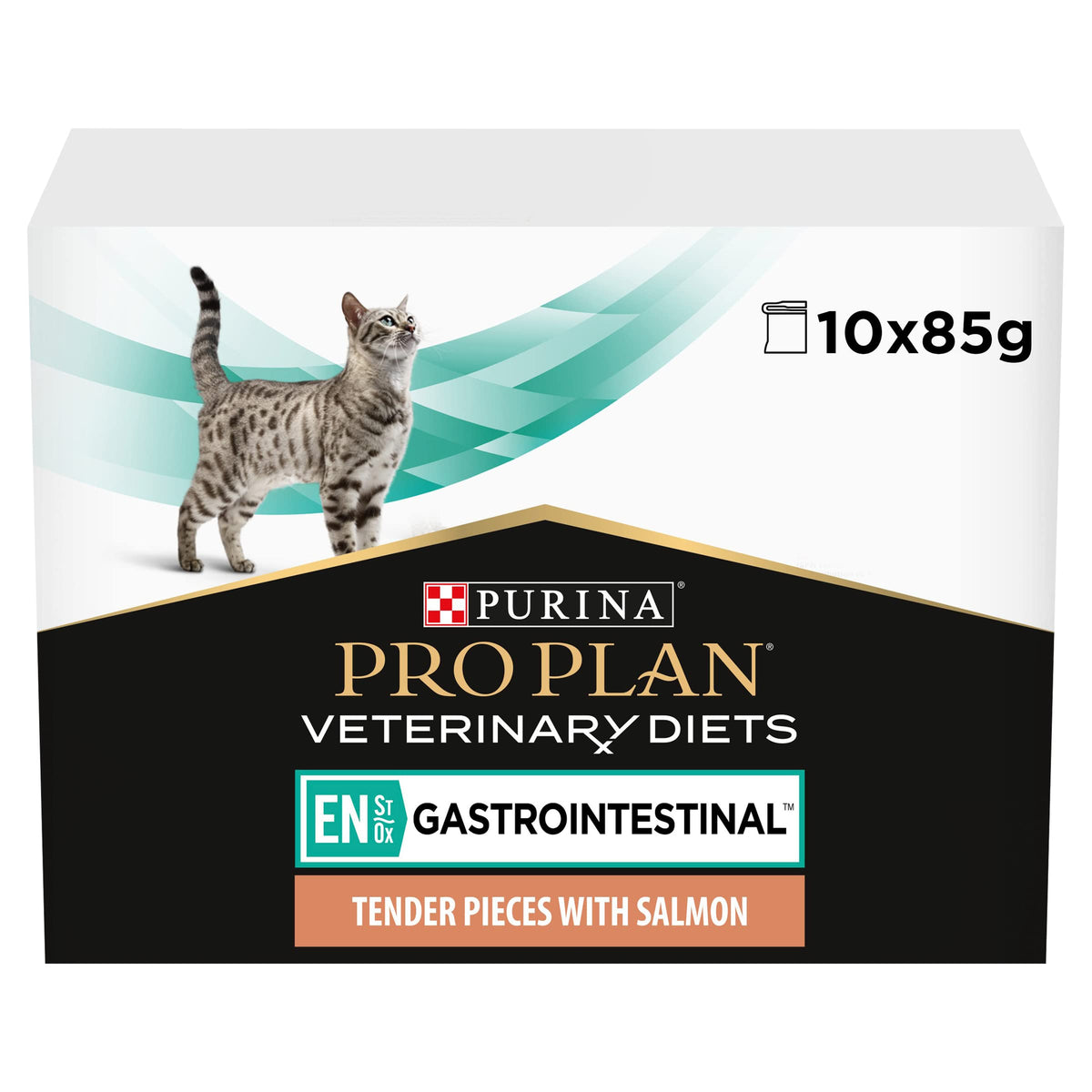 PRO PLAN VETERINARY DIETS UR Urinary Chicken Wet Cat Food 10x85g (Pack of 4)