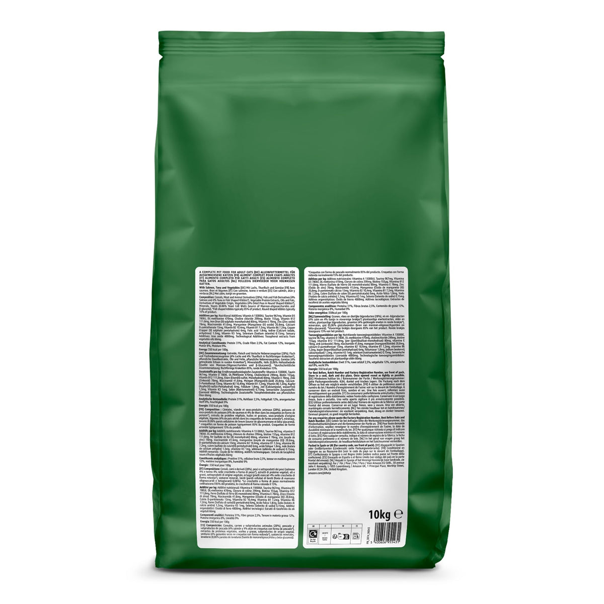 by Amazon - Complete Dry Cat Food with Salmon, Tuna and Vegetables, 2 pack of 3kg