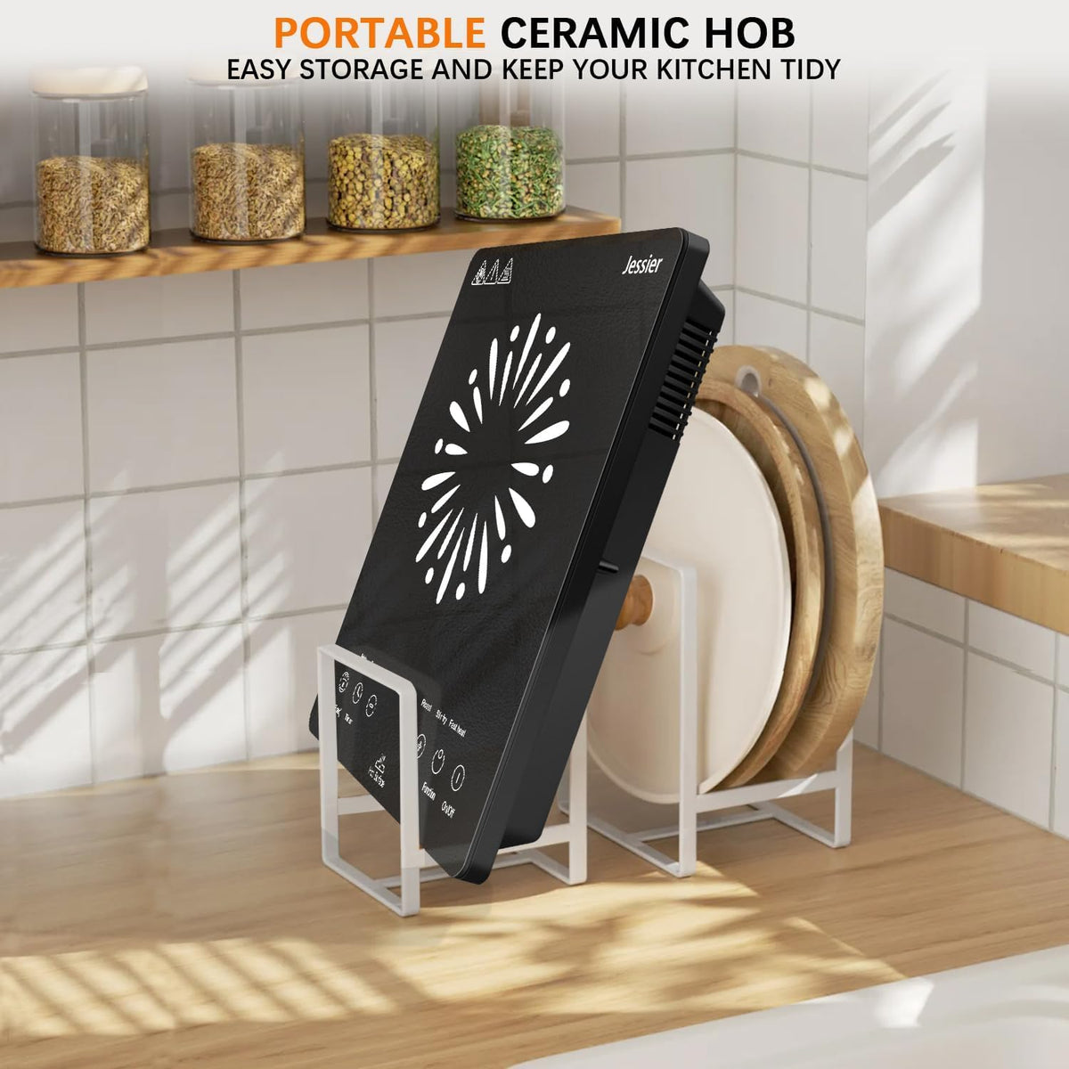 Portable Ceramic Hob, Pulg in Single Electric Hob 3600W