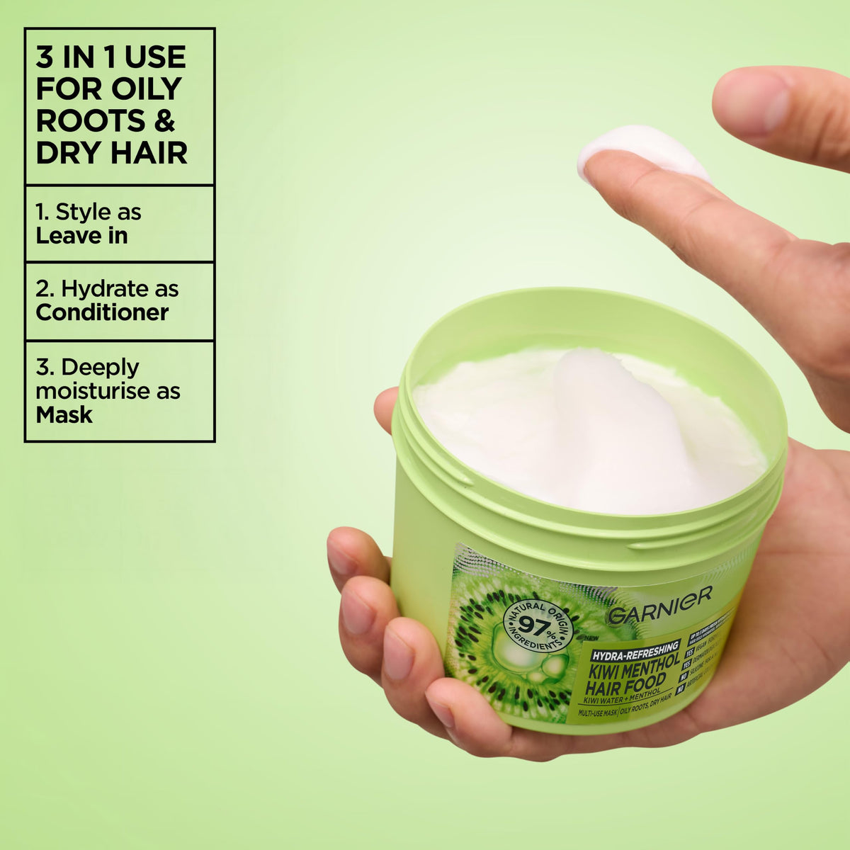 Garnier Hair Food Multi-use, 3-in-1 Hair Treatment Mask, Banana, 400ml