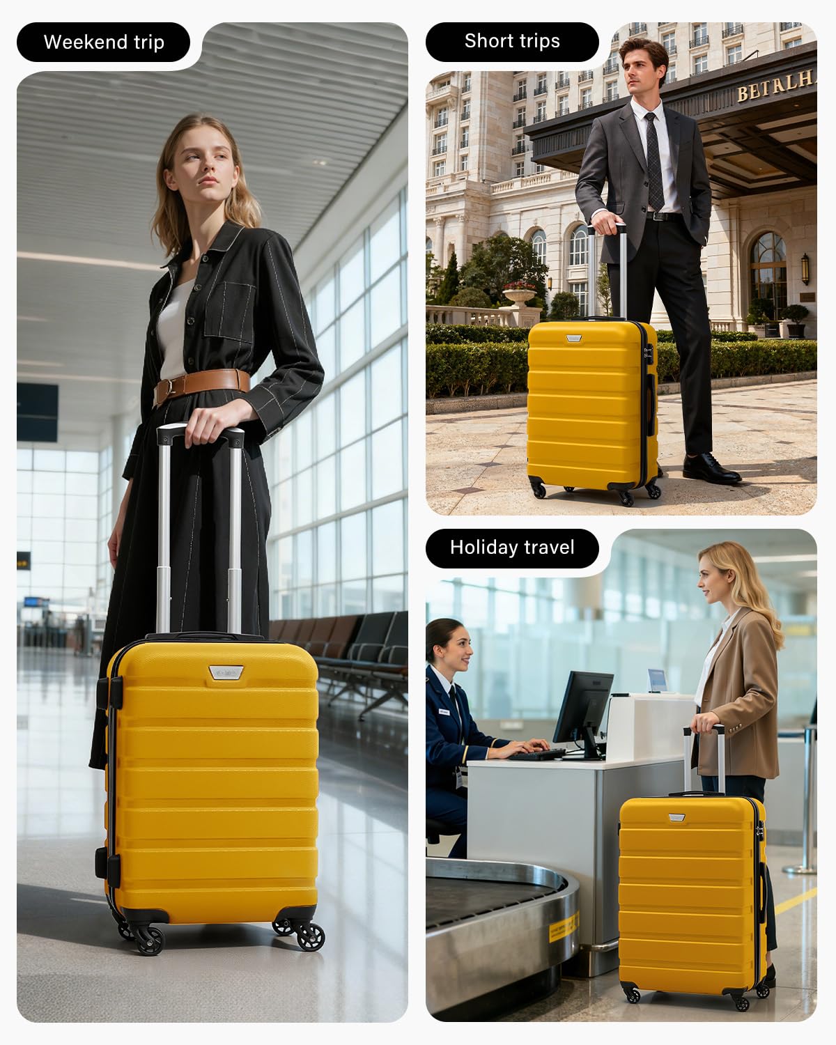 COOLIFE 28 Inch Large Suitcase, ABS+PC, Lightweight Hard Shell Luggage