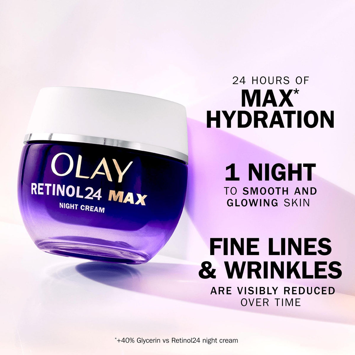 Olay Retinol 24 Night Cream Face Moisturiser, 50ml