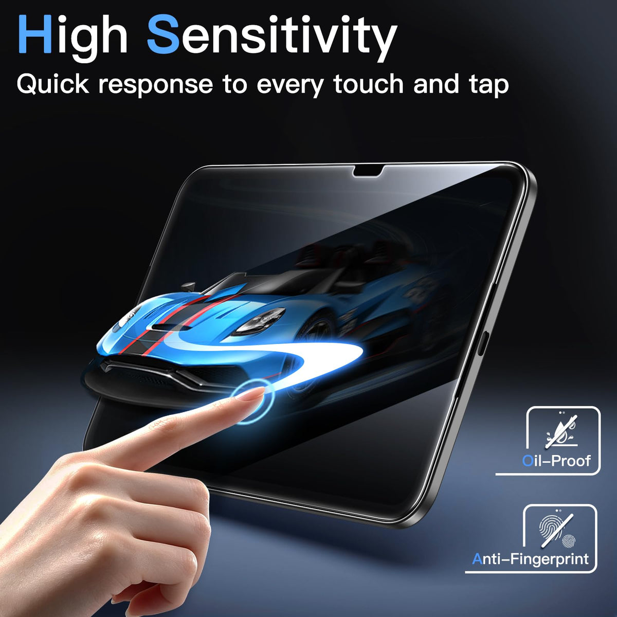 JETech Screen Protector for iPad (A16) 11th/10th Gen, 2-Pack