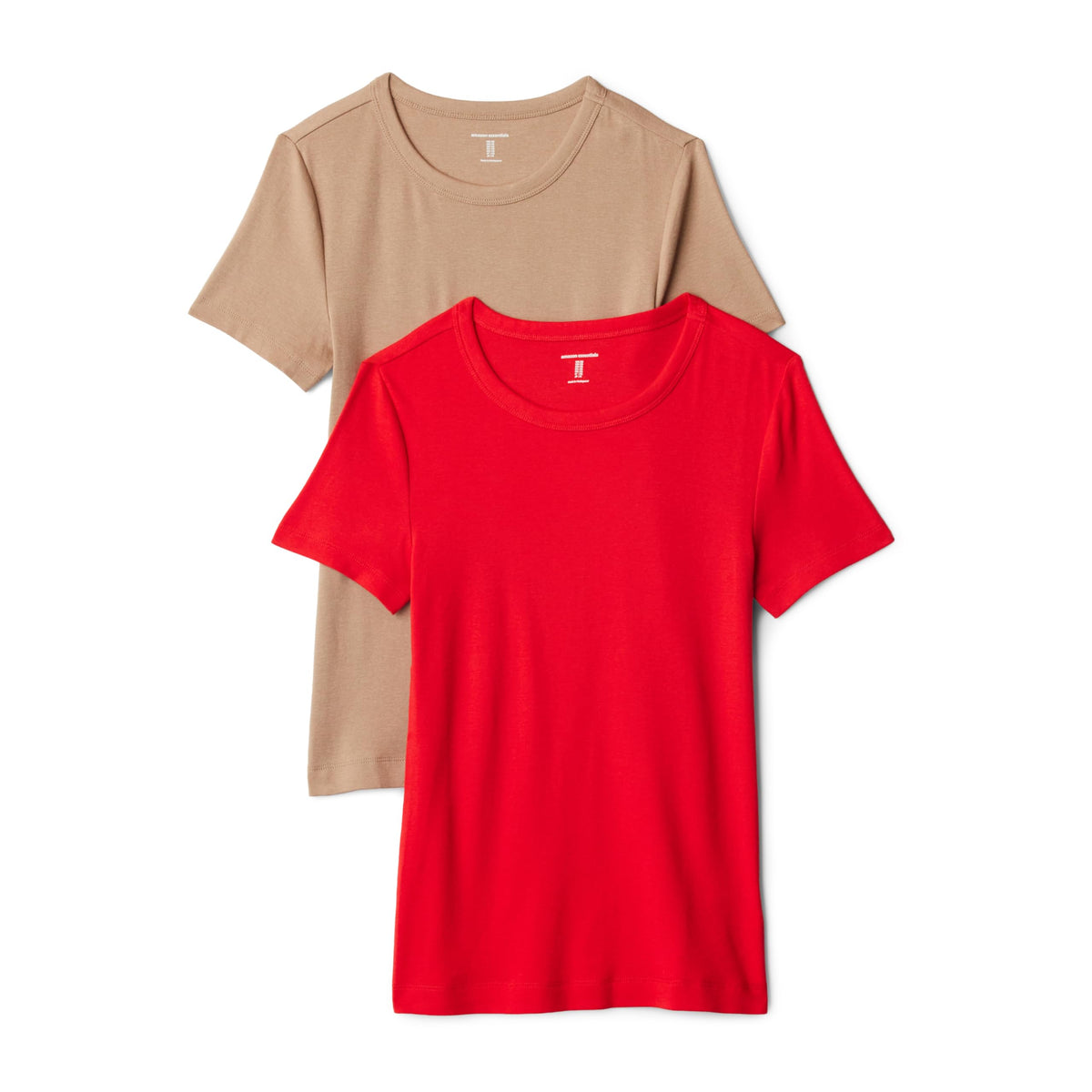 Amazon Essentials Women's Slim-Fit Short-Sleeve Crewneck T-Shirt, Pack of 2