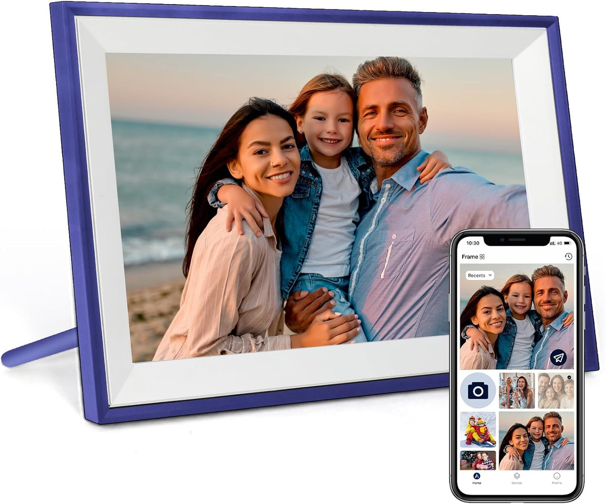 AiMOR Digital Photo Frame 10.1 Inch Large Digital Picture Frame with 1280X800 IPS Full HD Touch Screen, humblestead 32 GB WiFi Smart Frame Share Photos and Videos Instantly from Anywhere via AiMOR