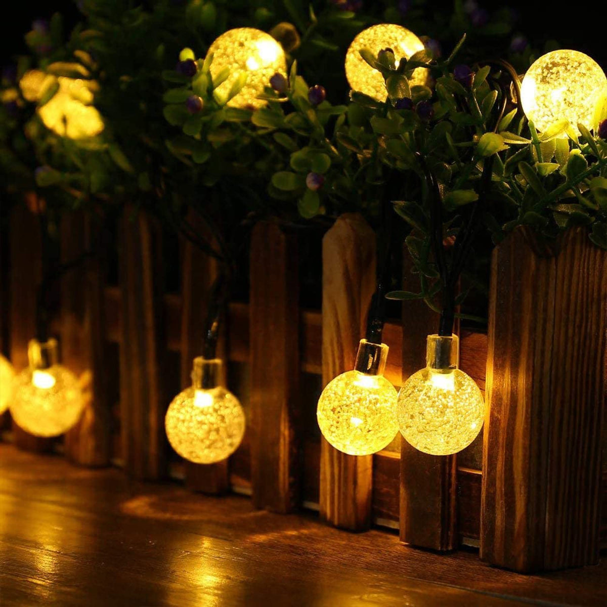 Lezonic Solar String Lights Outdoor, 50LED 7M/23Ft Solar Fairy Lights