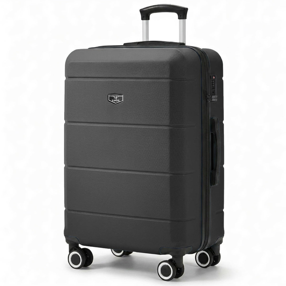 LUGG Jetset 40cm Suitcase 40x30x20cm, Ryanair Compatible Underseat Size, Hard Shell ABS, Spinner with Removable Wheels, Lightweight Travel Luggage, 1 Year Warranty