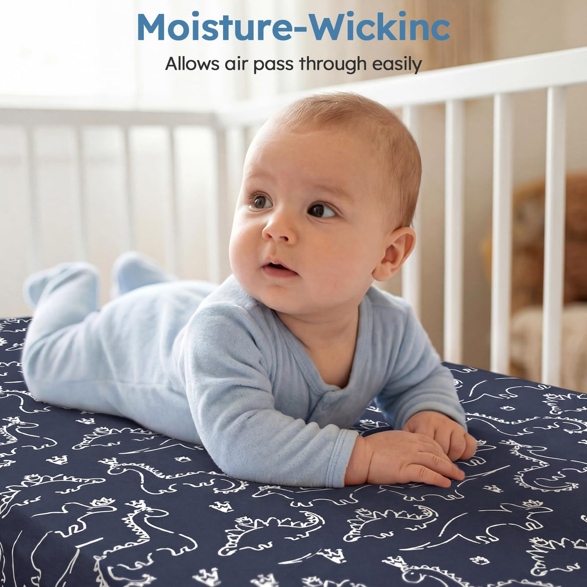 Yoofoss Moses Basket Sheets 41 x 84 cm, Fitted Soft & Breathable Microfiber Pram Sheet for Newborn Baby Boy and Girl, Crib Bassinet Mattress Protector Snuzpod Bedside 2 Pack
