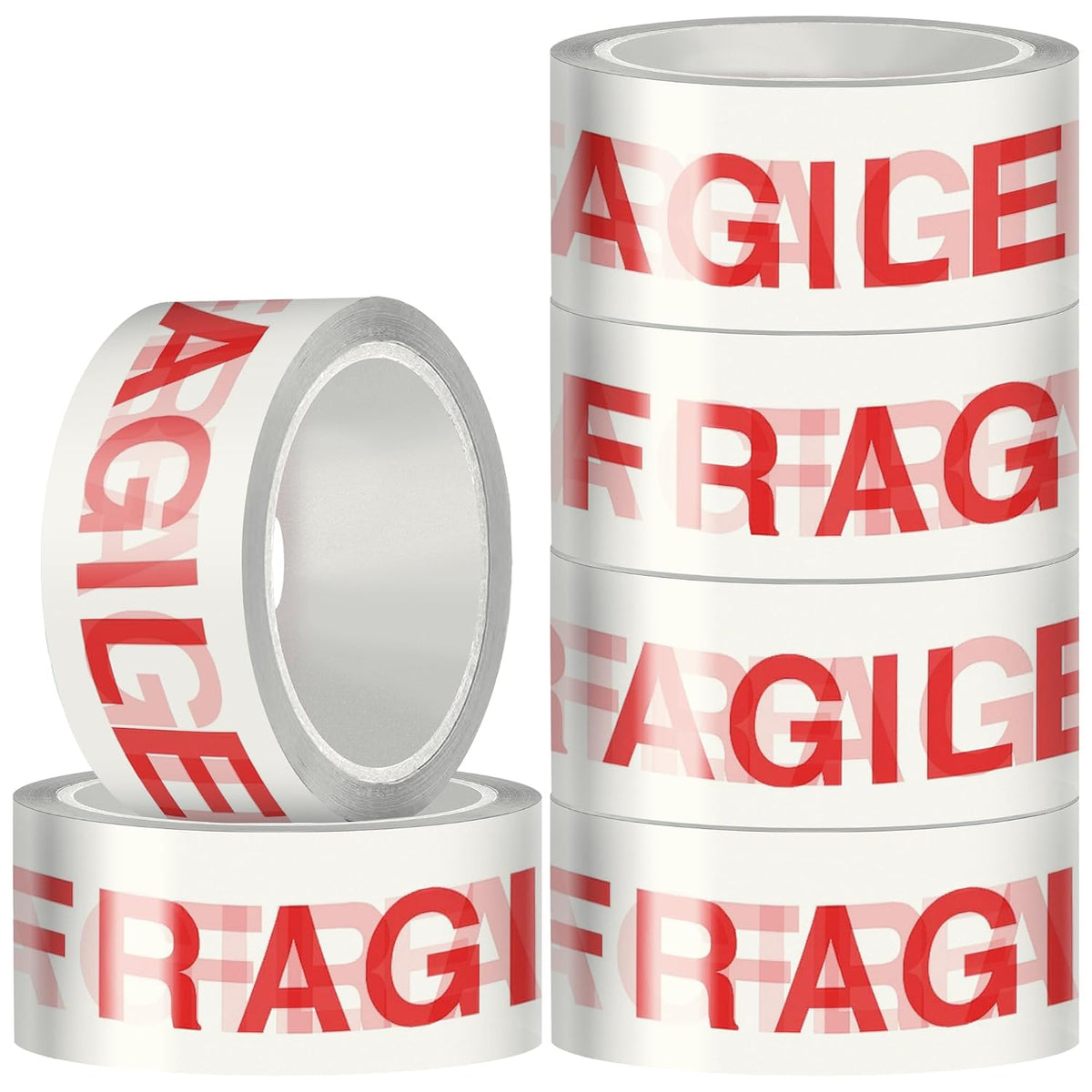 iSOUL Parcel Tape, 6 Rolls Packing Tape Strong Heavy Duty Fragile Tape 48mm x 66m For Packing Boxes Packaging Tape Moving tape Parcel Tape Strong Fragile, Packing Tape Strong for Moving House