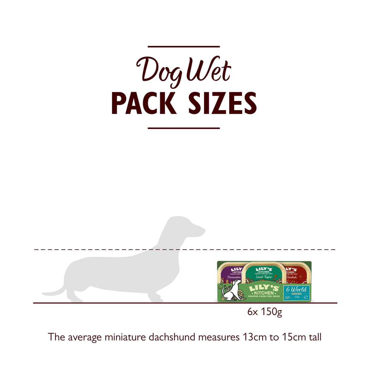 Lily's Kitchen Natural Adult Dog Food Wet Trays - Classic Dinners Multipack - Chicken, Lamb & Beef - Complete Meal Recipes (6 Trays x 150g)
