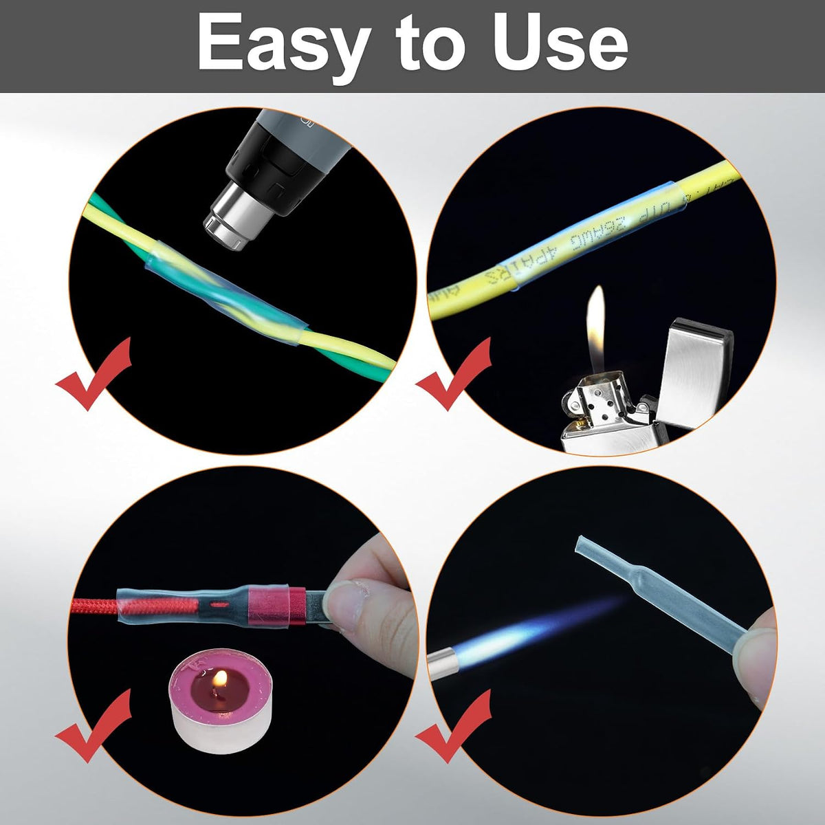 ASHINER Clear Heat Shrink Tubing Kit - 580Pcs EVA Material in 11 Sizes - Ideal for Electrical Insulation, Repairs, and Wire Connectors with User-Friendly Design and Storage Case