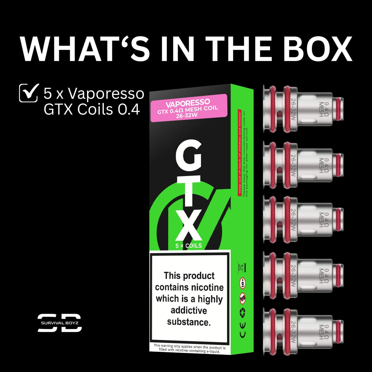 Vaporesso GTX Coils [0.6] - 5 Pack - No Nicotine